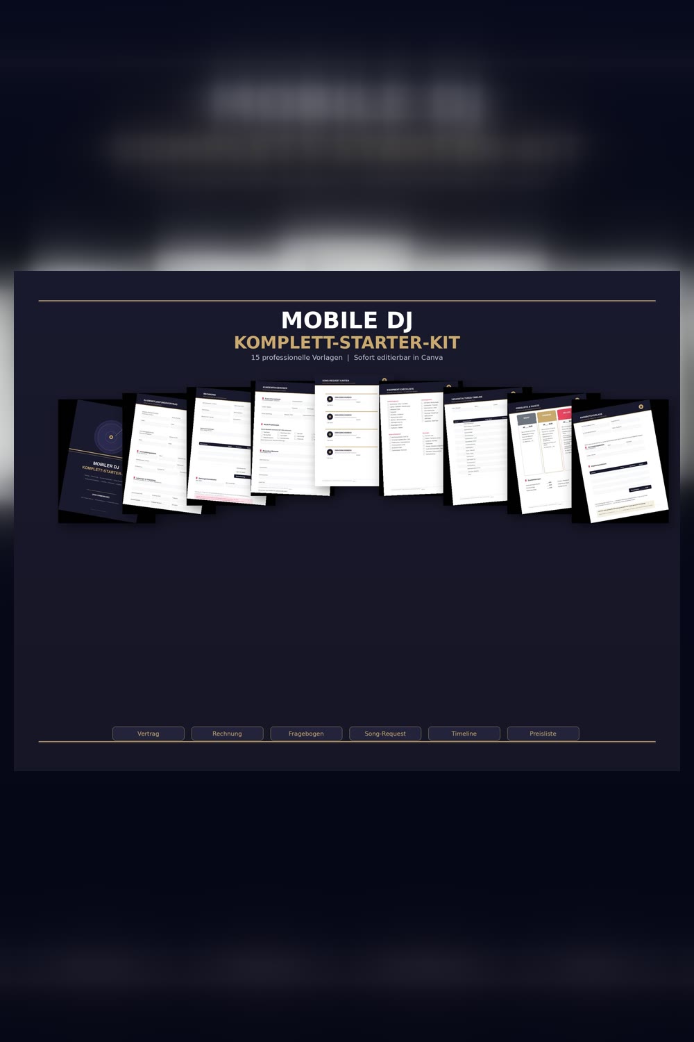 DJ Vertrag Vorlagen Bundle – Mobile DJ Starter Kit – Produktbild
