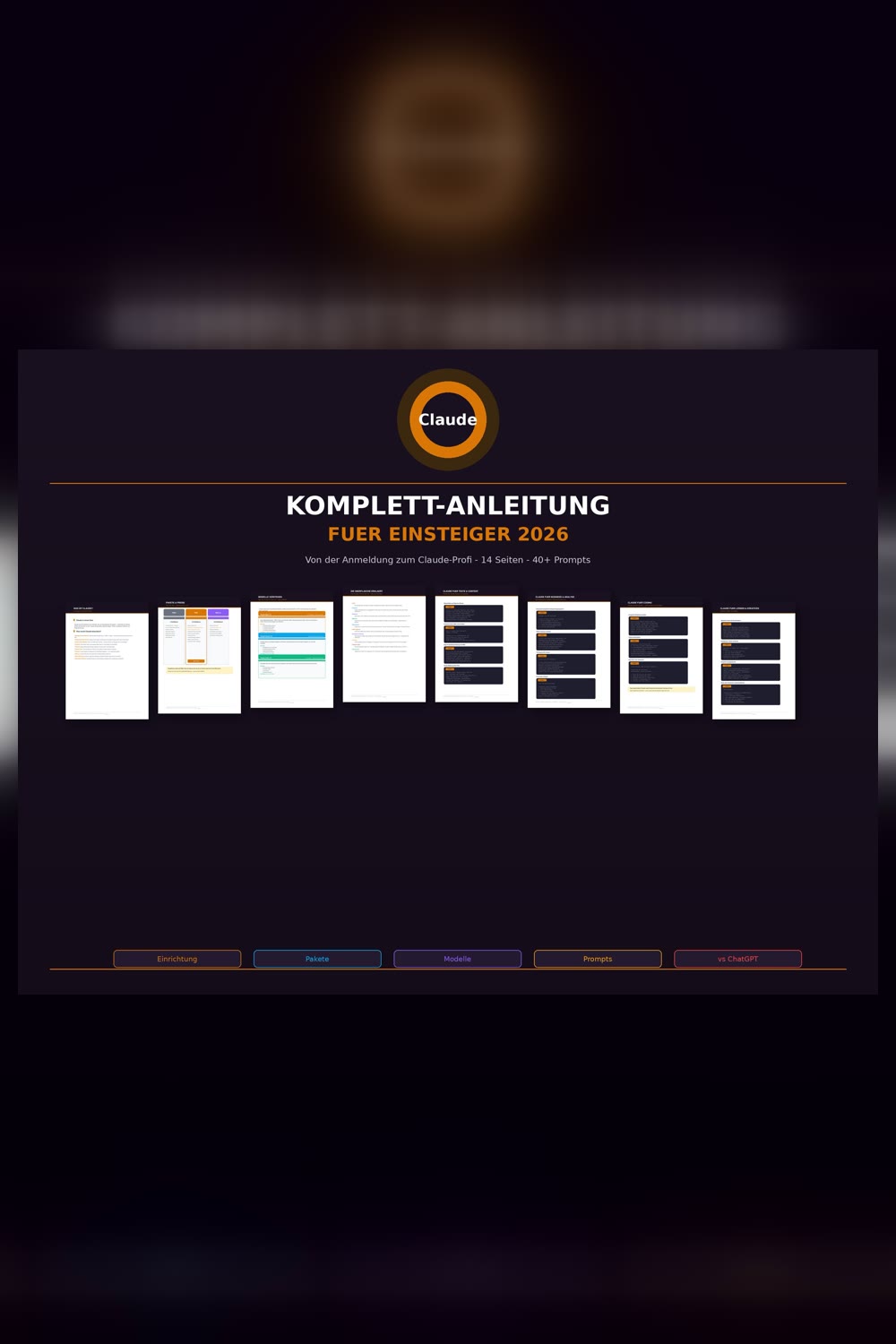 Claude AI Anleitung Deutsch 2026 – Produktbild