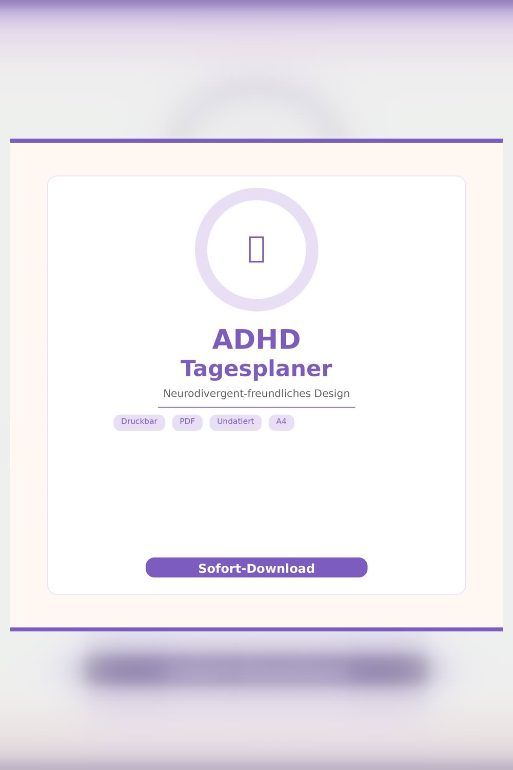 ADHS Tagesplaner – Neurodivergent Planer – Produktbild