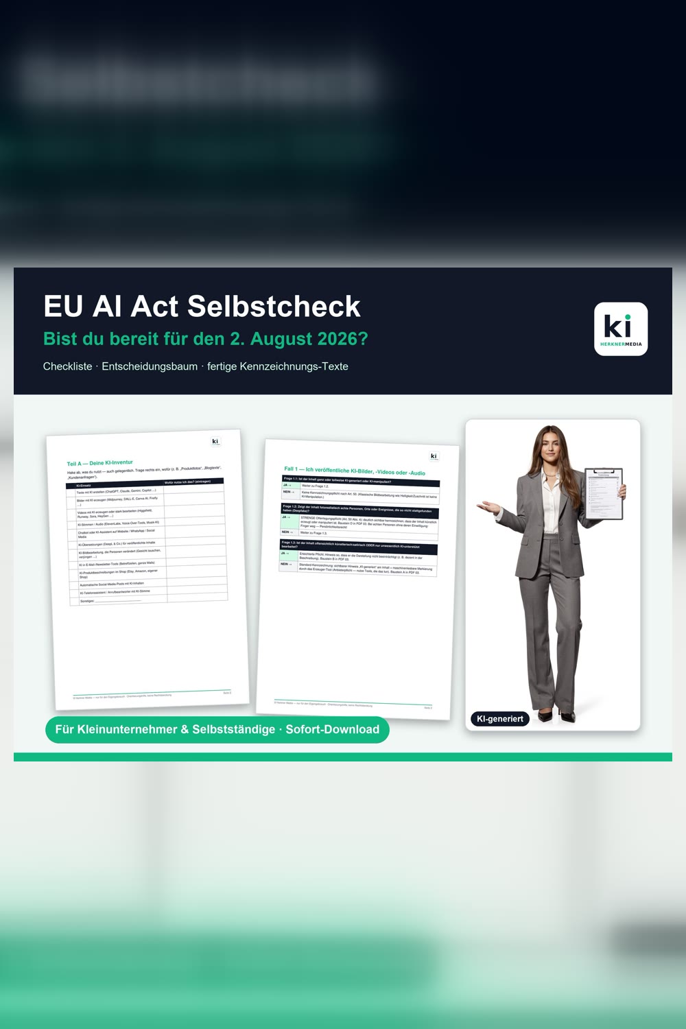KI-Kennzeichnung – EU AI Act Selbstcheck – Produktbild
