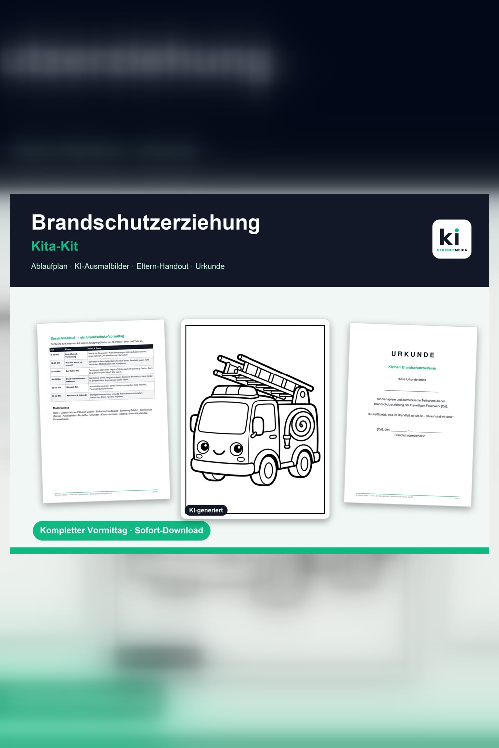 Brandschutzerziehung Kindergarten Kit – Produktbild