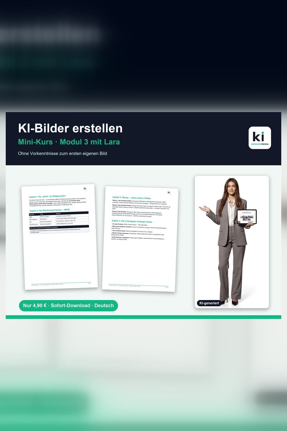 KI Bilder erstellen lernen – Mini-Kurs – Produktbild