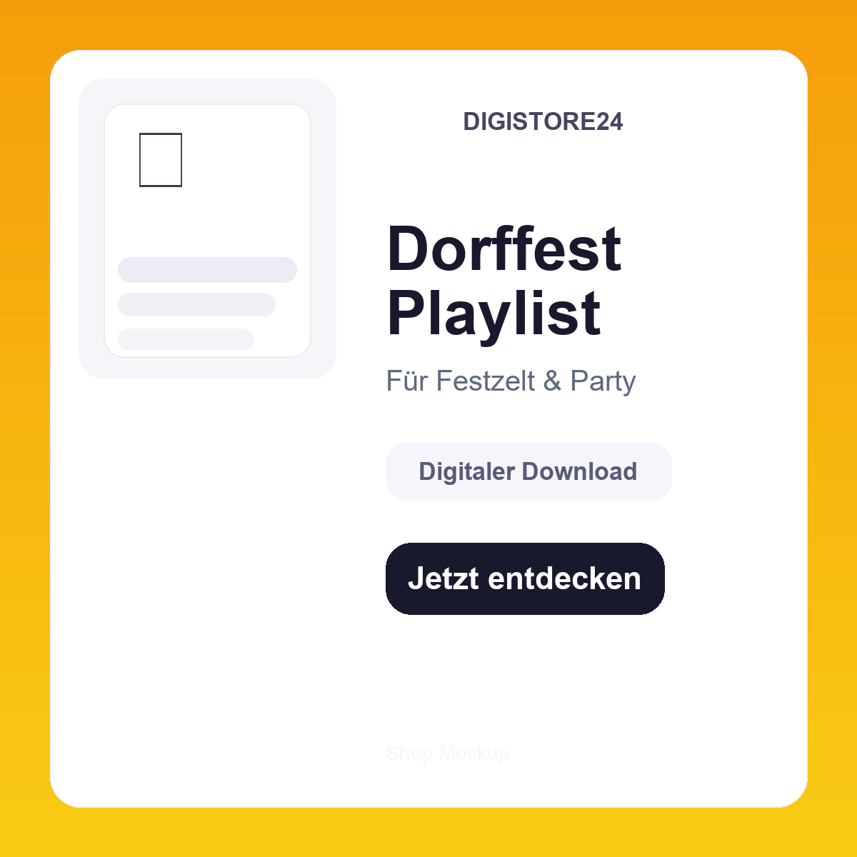 Mockup Dorffest Playlist