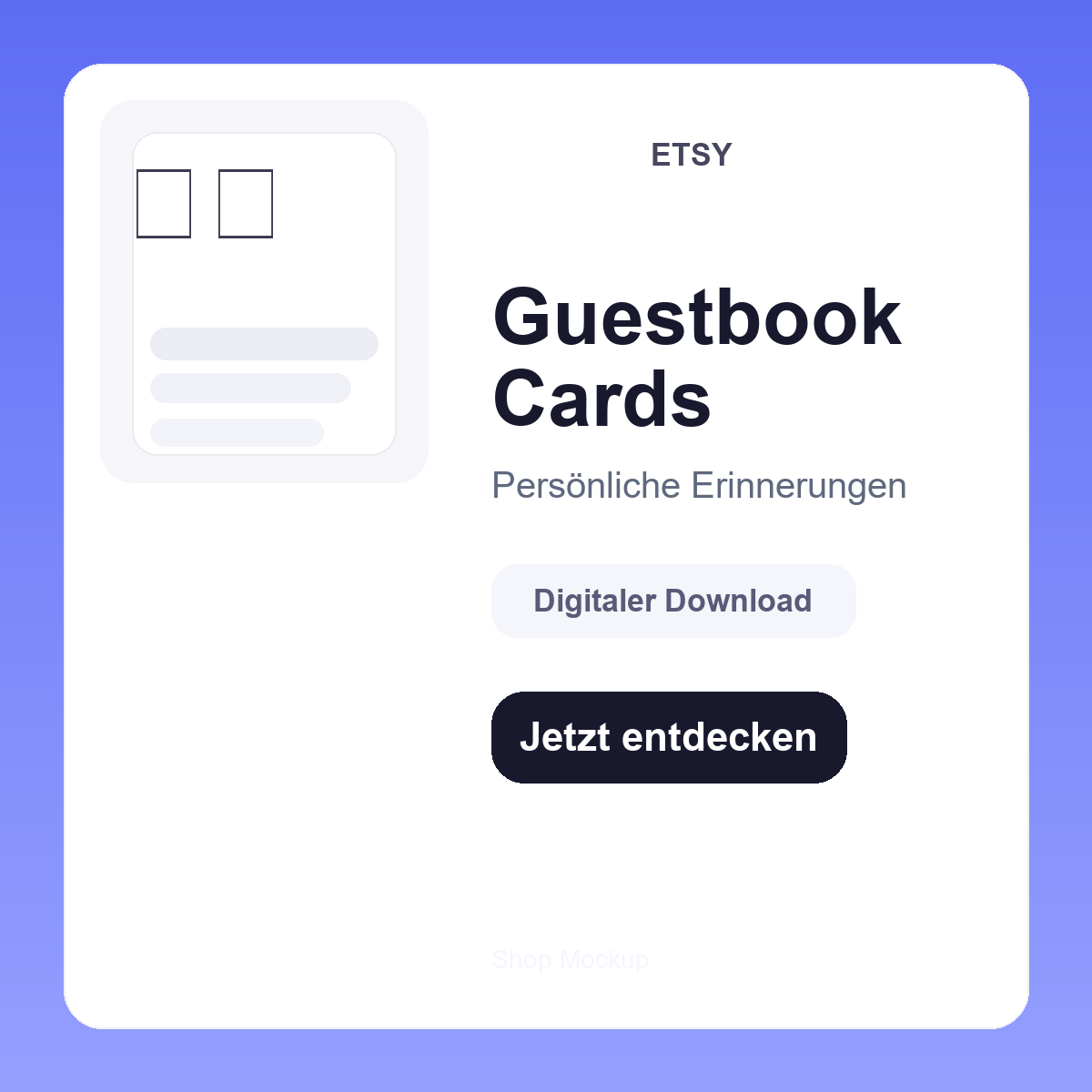 Mockup Guestbook Cards Bundle