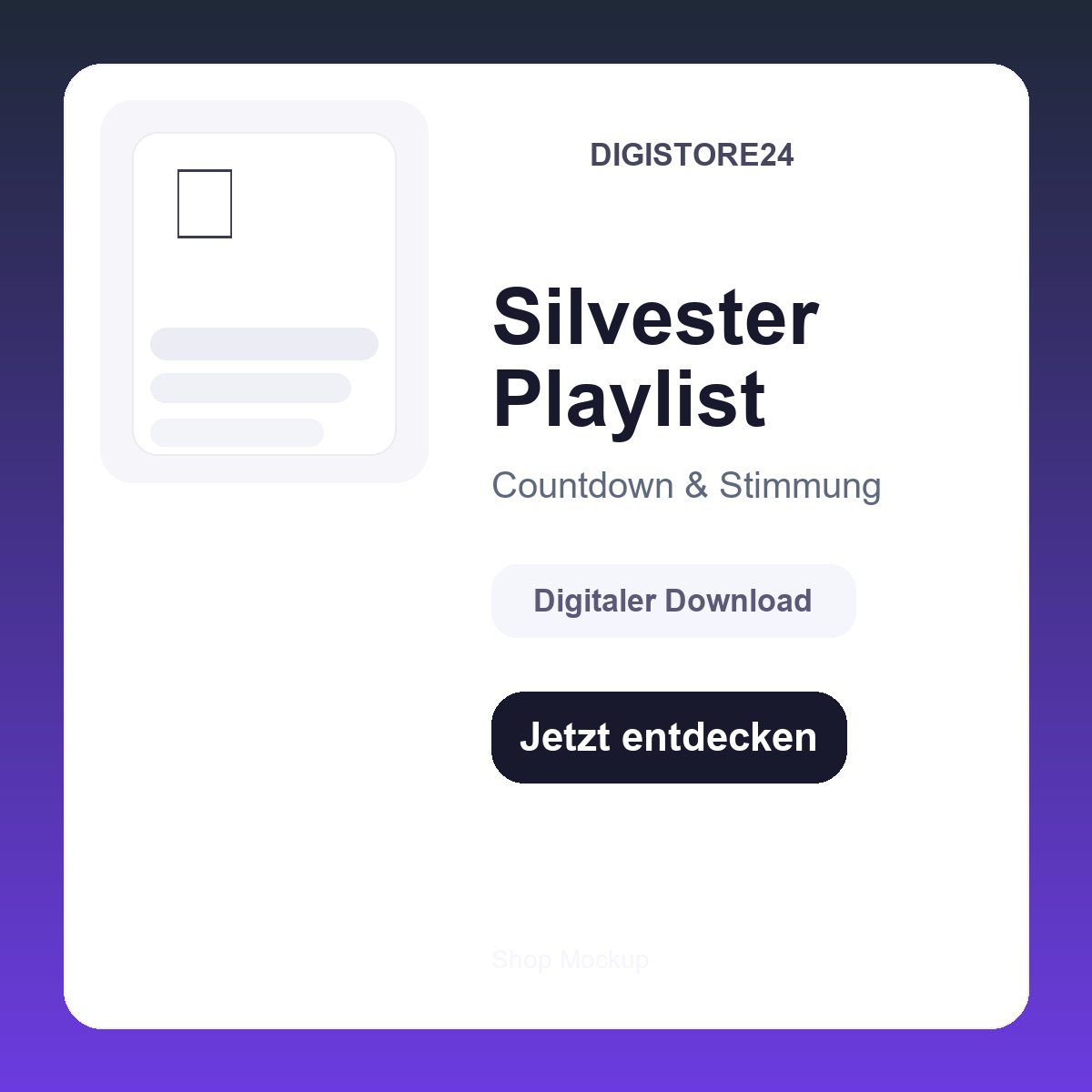 Mockup Silvester Playlist