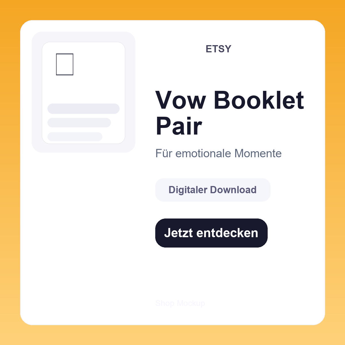 Mockup Vow Booklet Pair