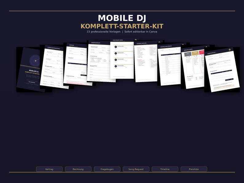 DJ Vertrag Vorlagen Bundle – Mobile DJ Starter Kit
