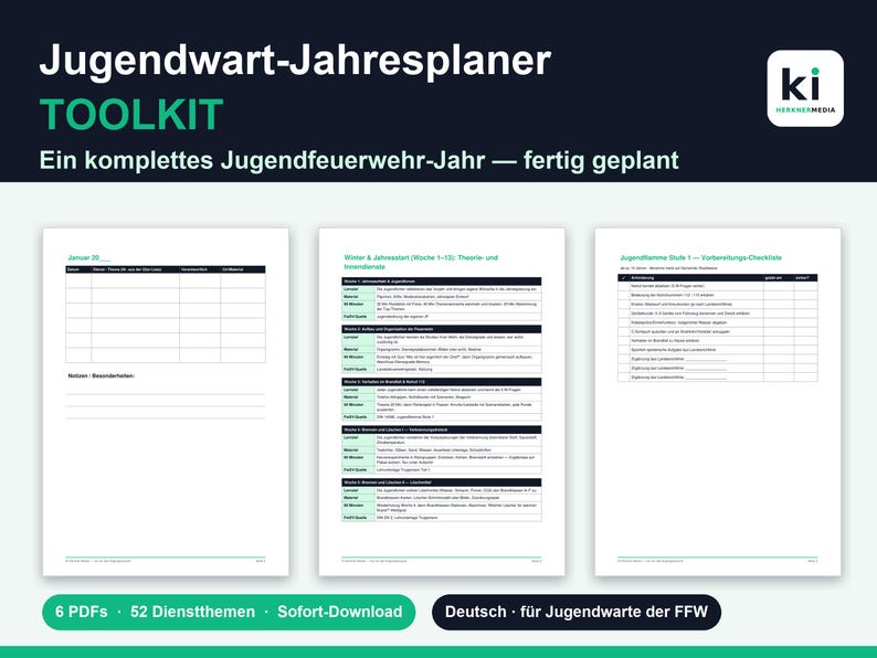Jugendfeuerwehr Jahresplan – Jugendwart Toolkit